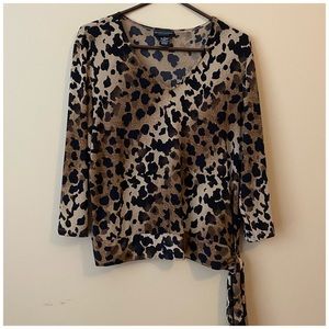 Cheetah print skirt and top set